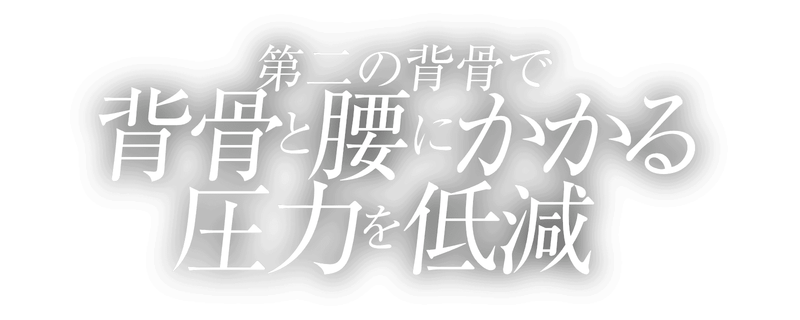 第二の背骨で背中と腰にかかるある力を低減
